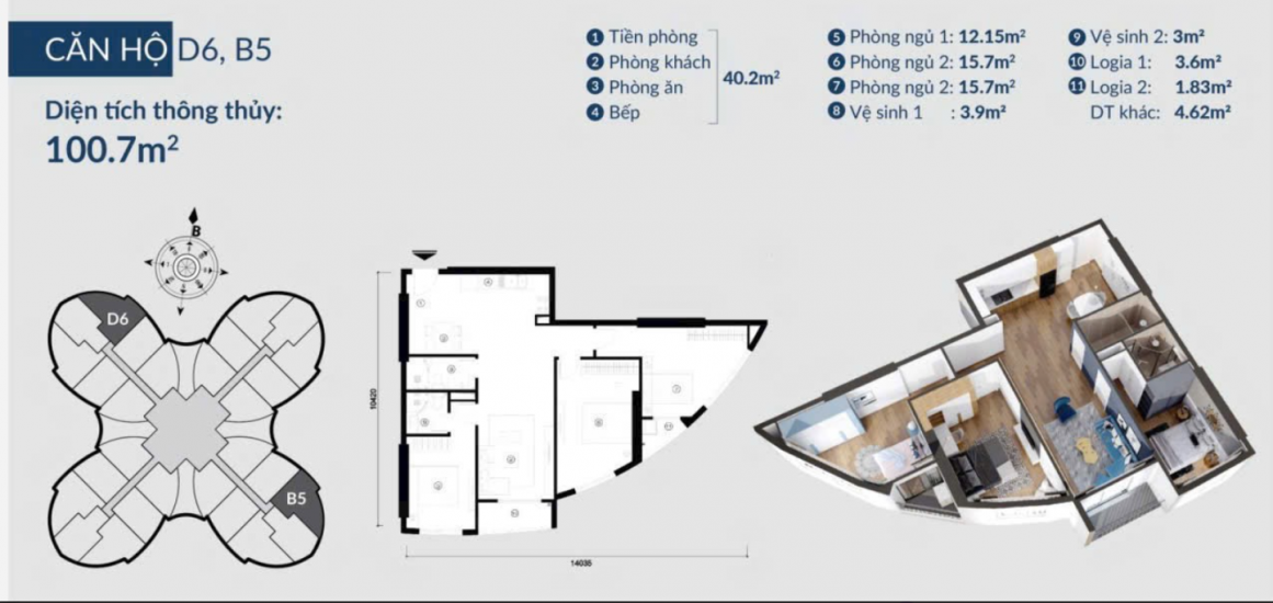 HOT!!! Căn hộ 3PN cực đẹp dự án The Queen 360 Giải Phóng - Chiết khấu cực lớn